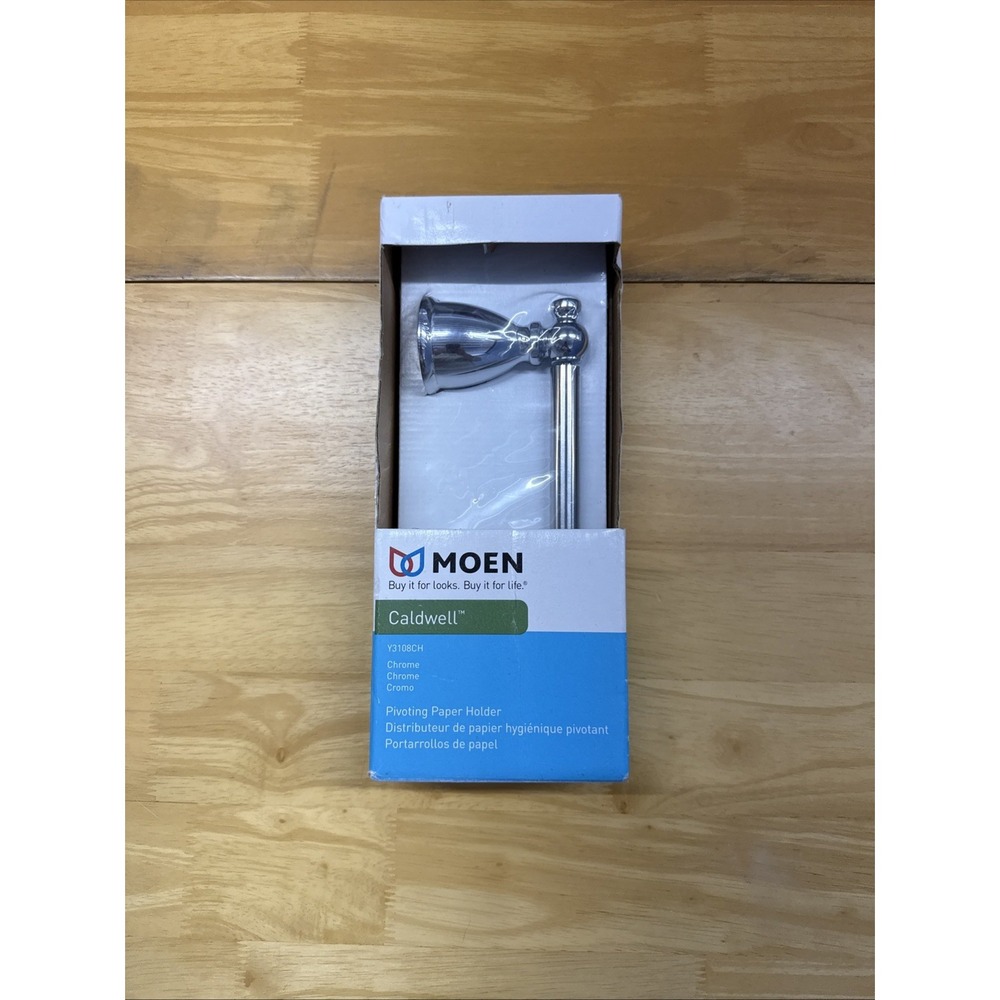 Moen Caldwell Pivoting Toilet Paper Holder- Model# Y3108CH - Chrome - New/Sealed